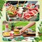 402 Pcs Hawaiian Floral Paper Plates and Napkins Spring Summer Disposable Dinnerware Set for 50 Guests Flower Party Supplies Floral Plates Napkins Cups Tablecloths for Birthday Baby Shower